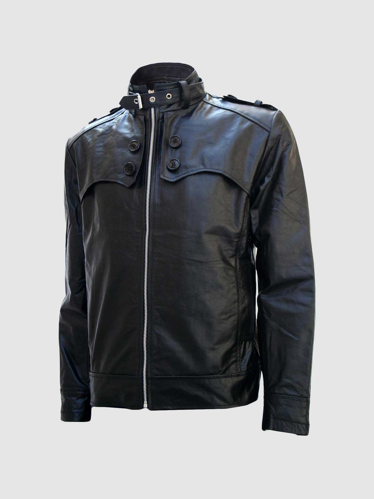 Men's Black Biker Leather Jacket – Motorcycle Casual Style
