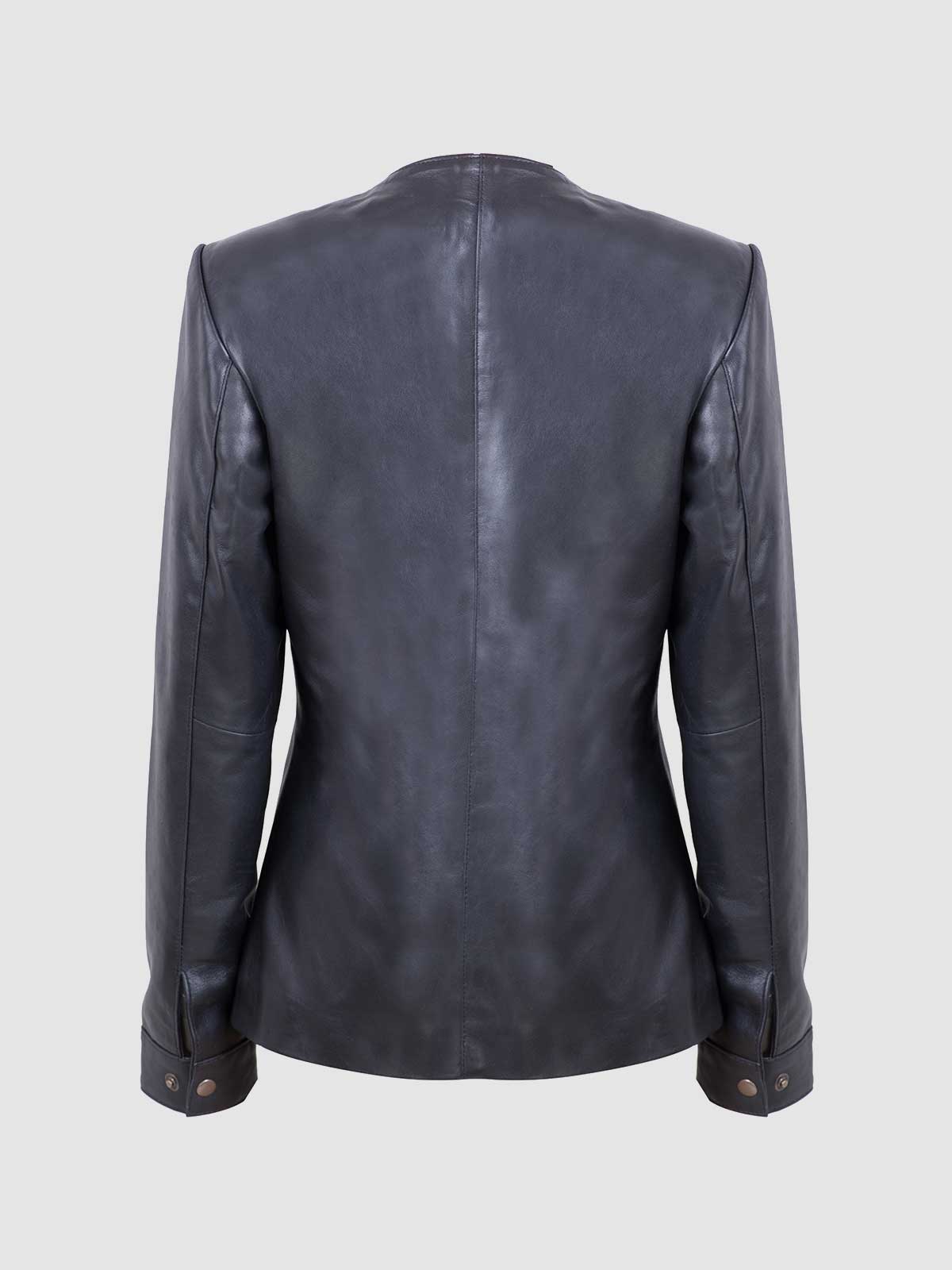 Women's Black Leather Jacket – Classic Casual Style