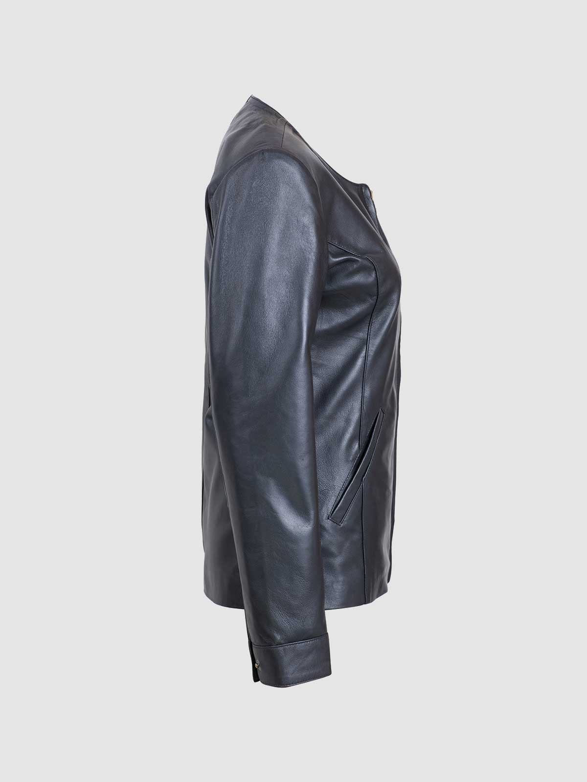 Women's Black Leather Jacket – Classic Casual Style