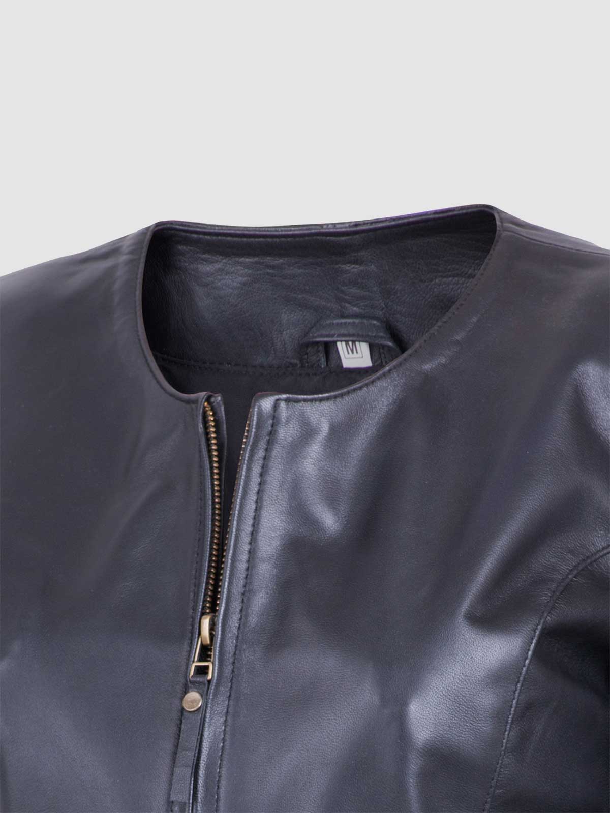 Women's Black Leather Jacket – Classic Casual Style