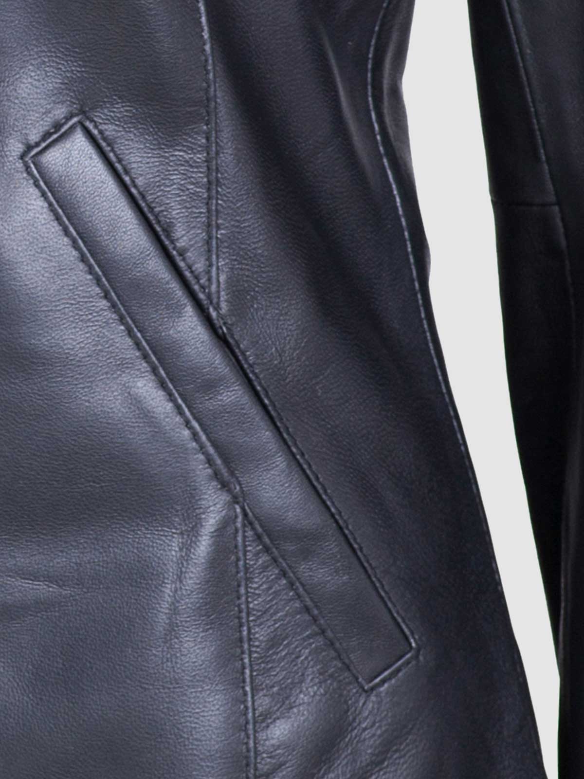 Women's Black Leather Jacket – Classic Casual Style