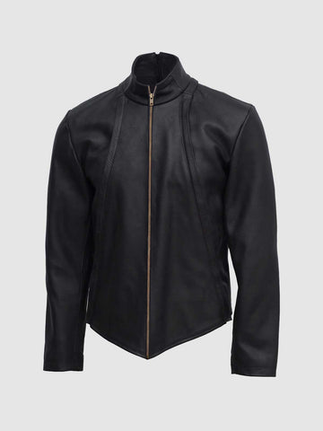 Men's Black Biker Leather Jacket – Motorcycle Casual Style