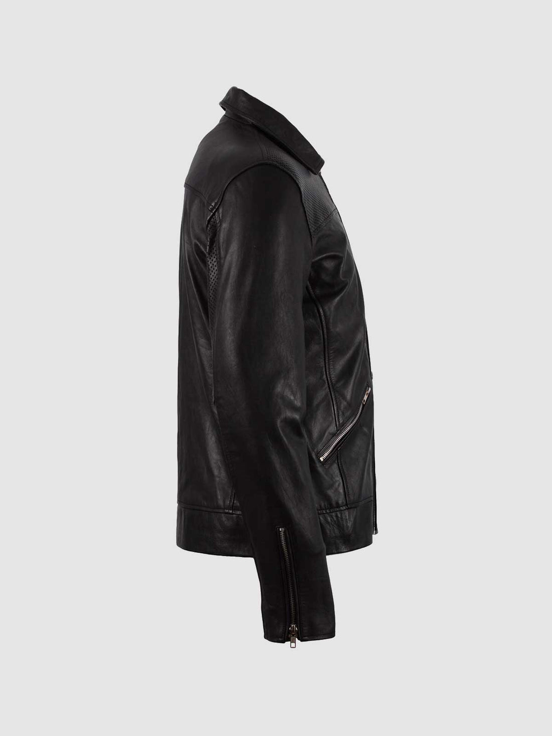 Men's Black Biker Leather Jacket – Motorcycle Casual Style
