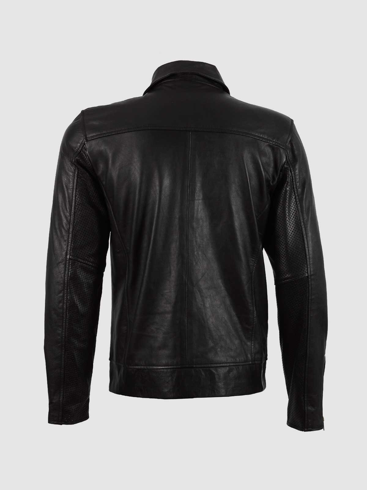 Men's Black Biker Leather Jacket – Motorcycle Casual Style