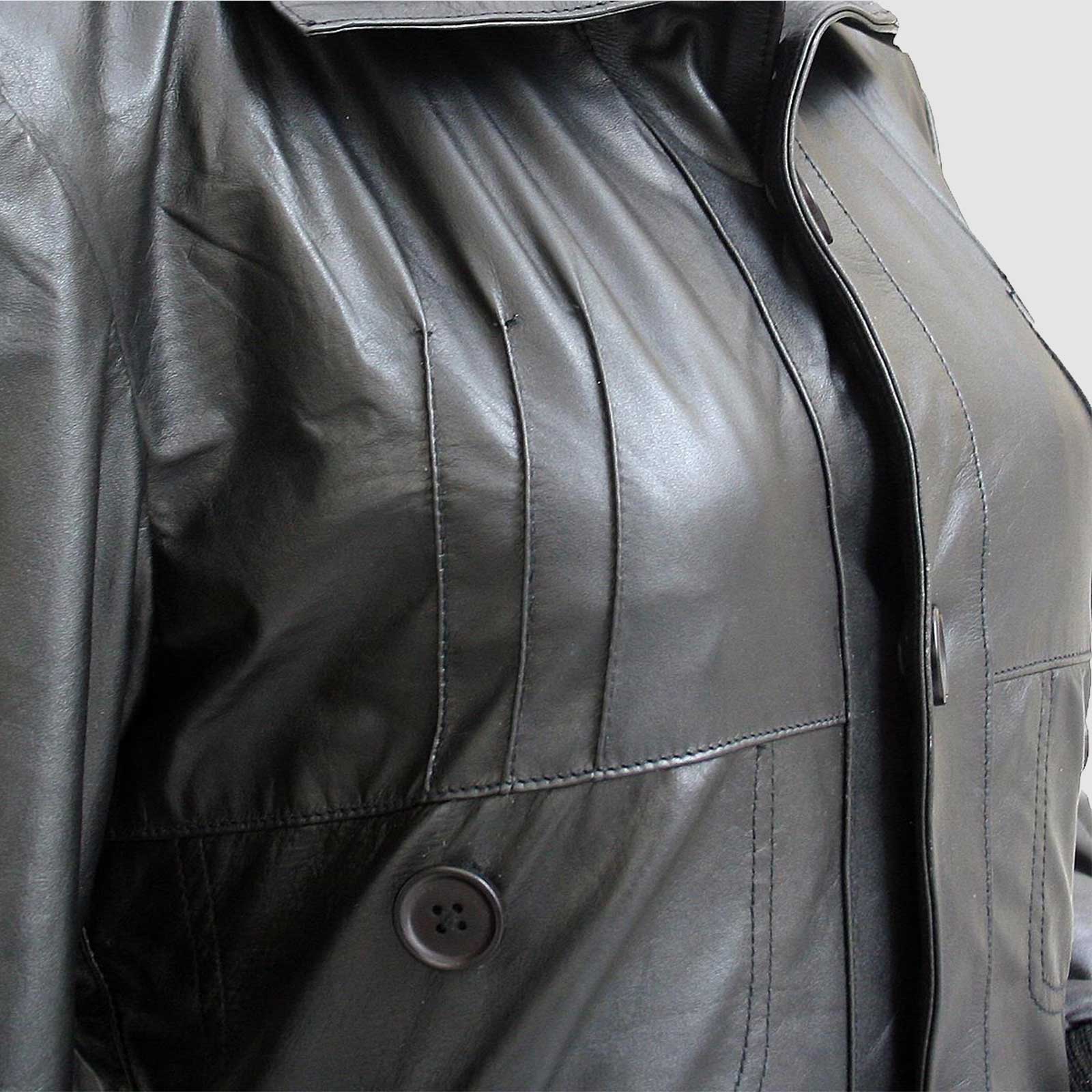 Women's Black Bomber Leather Jacket – Casual Streetwear Style