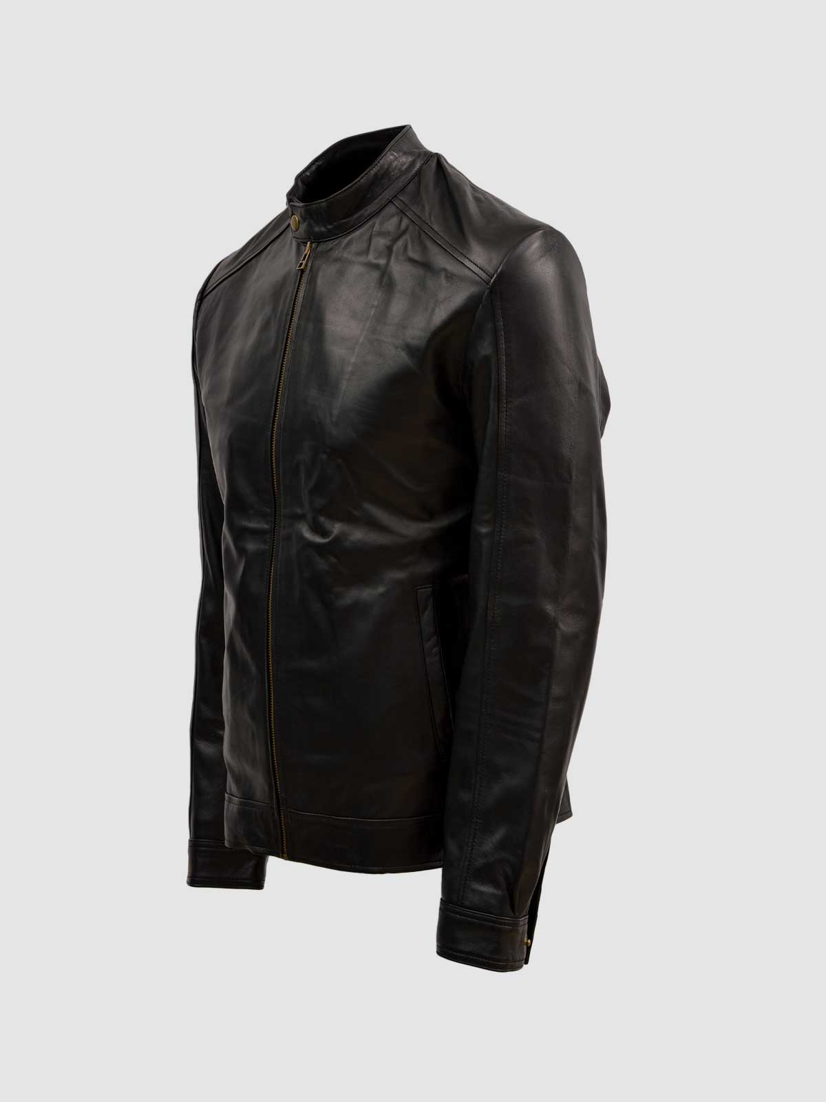Men's Black Biker Leather Jacket – Motorcycle Casual Style