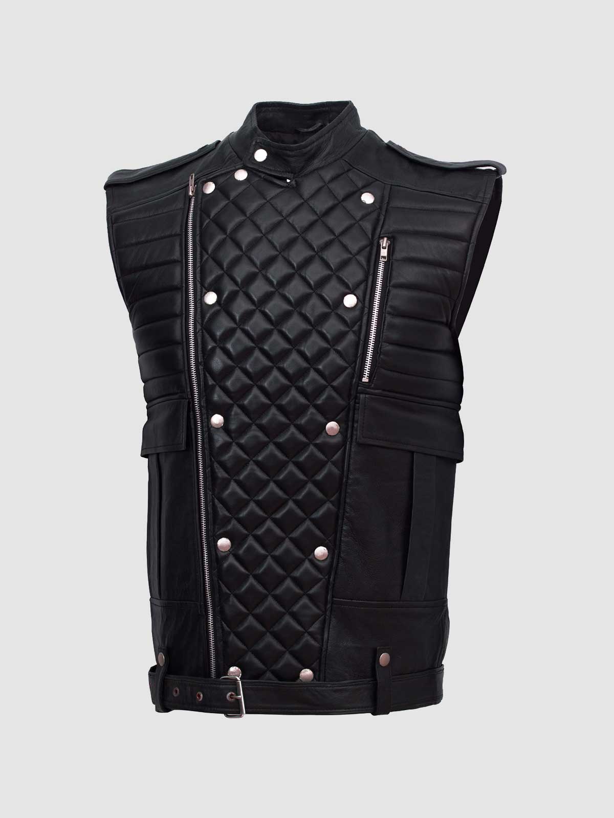Men's Black Biker Leather Jacket – Motorcycle Casual Style