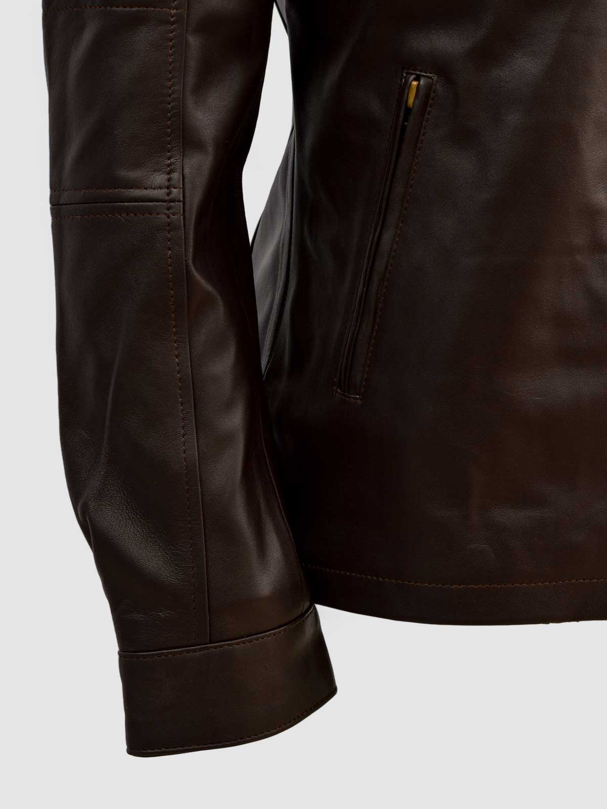 Men's Brown Biker Leather Jacket – Motorcycle Casual Style