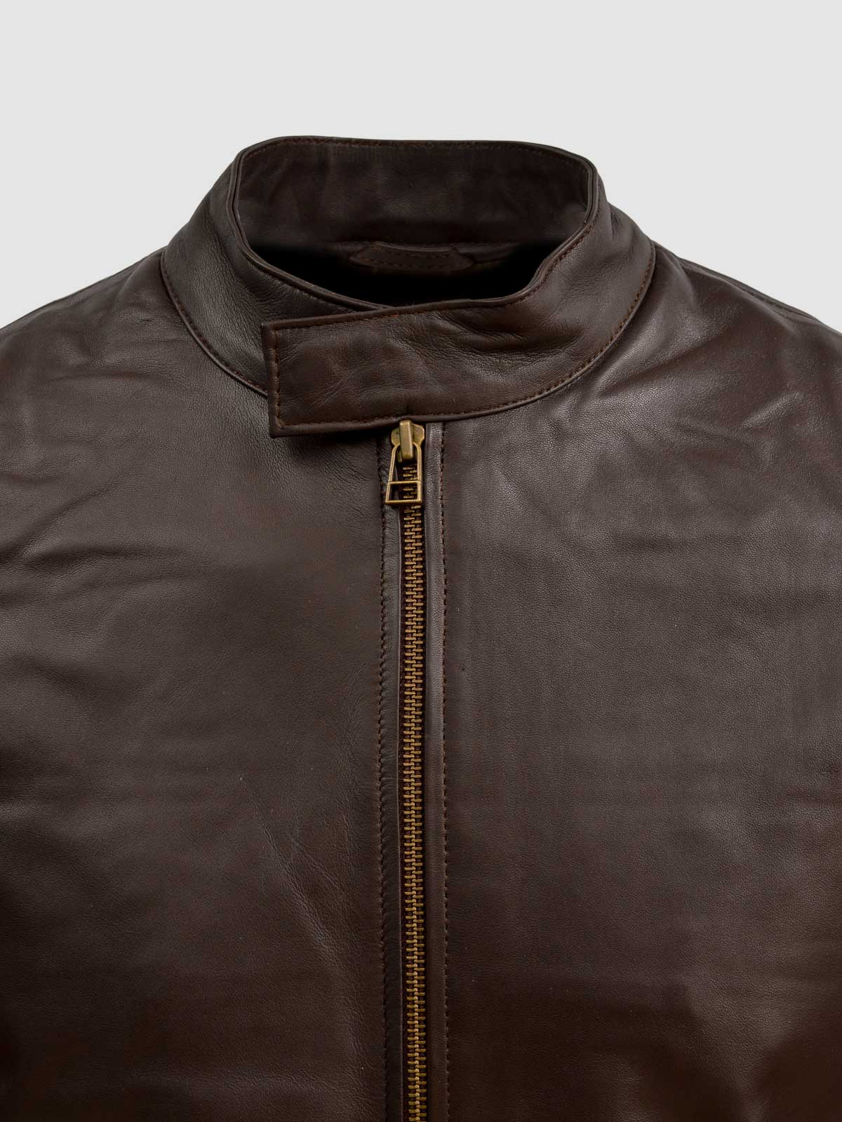 Men's Brown Biker Leather Jacket – Motorcycle Casual Style