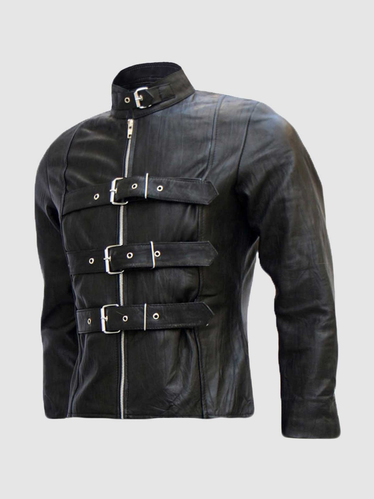 Men's Black Trench Leather Coat – Longline Winter Style