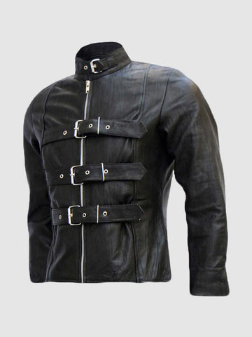 Men's Black Trench Leather Coat – Longline Winter Style