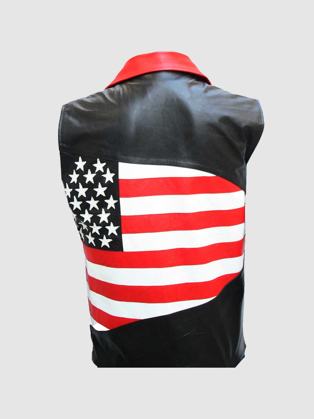 Men's American Flag Biker Leather Vest – Motorcycle Casual Style