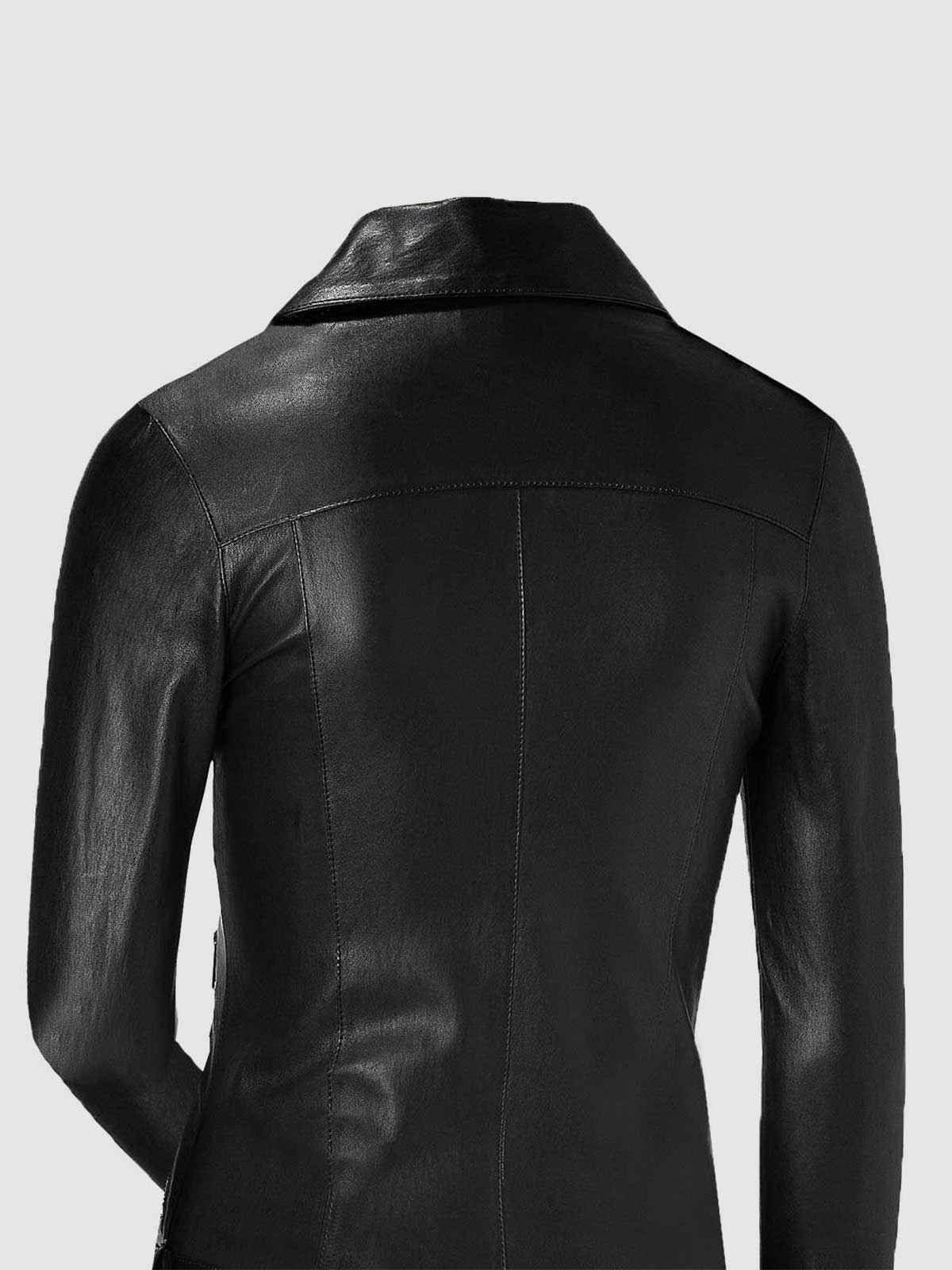 Women's Black Biker Leather Jacket – Motorcycle Casual Style