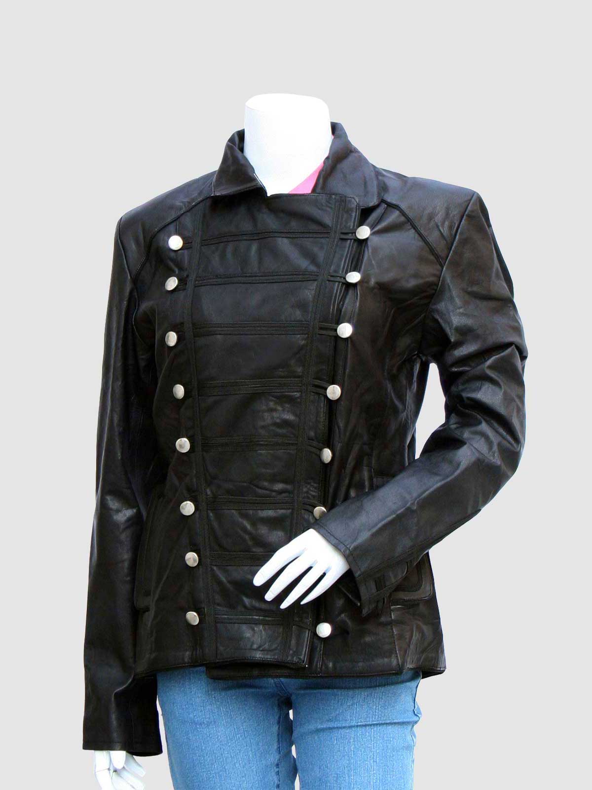 Women's Black Leather Jacket – Classic Casual Style