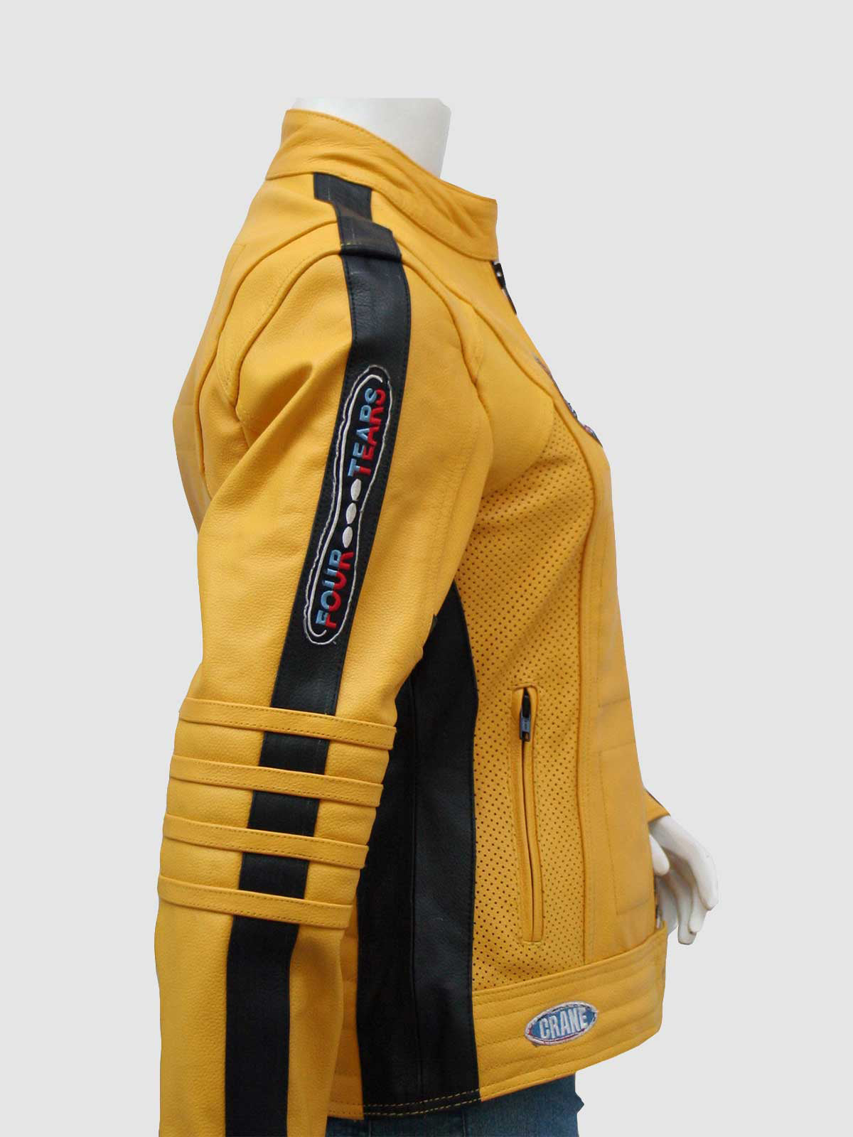 Women's Yellow Biker Leather Jacket – Motorcycle Celebrity Style