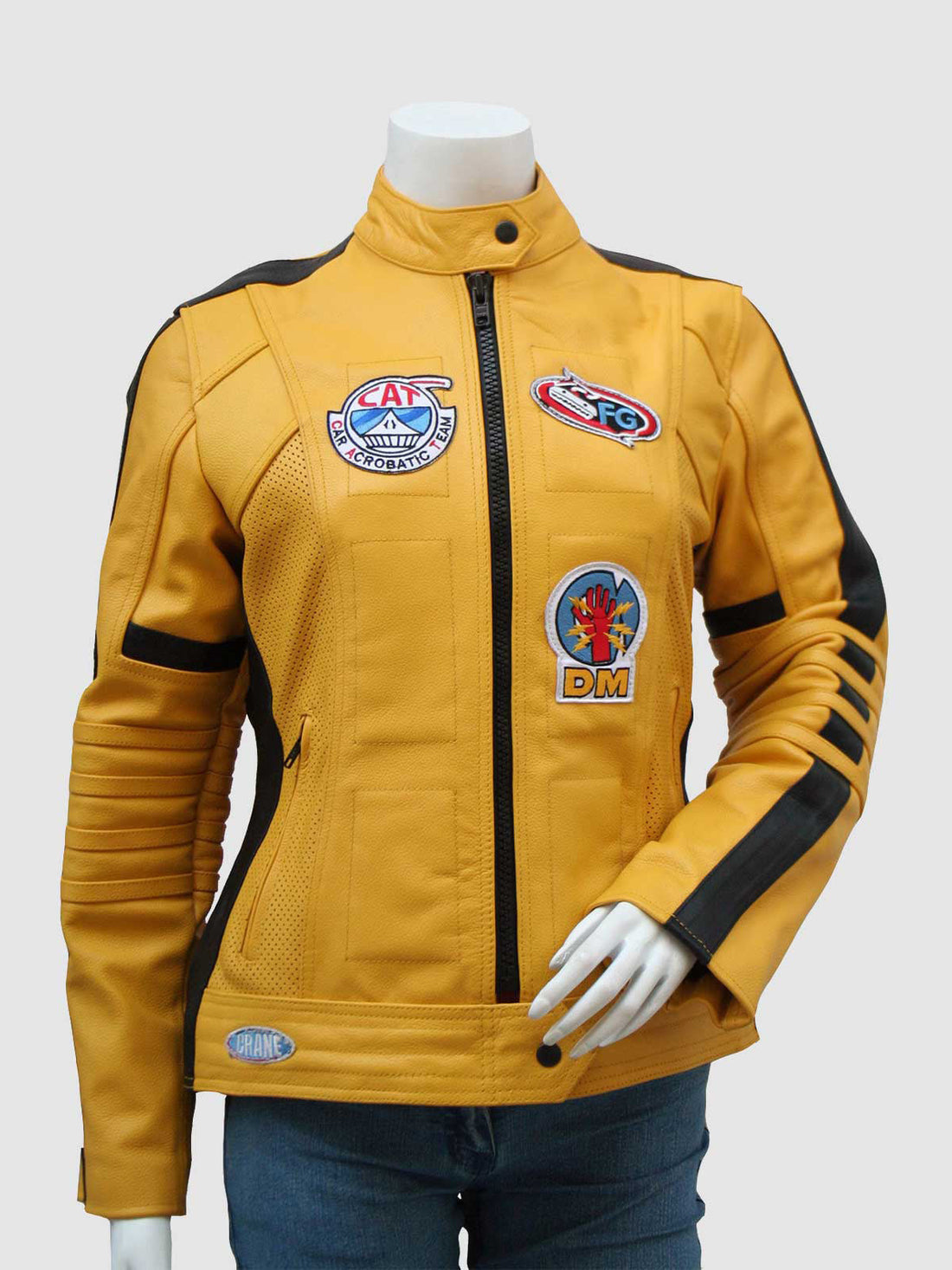 Women's Yellow Biker Leather Jacket – Motorcycle Celebrity Style