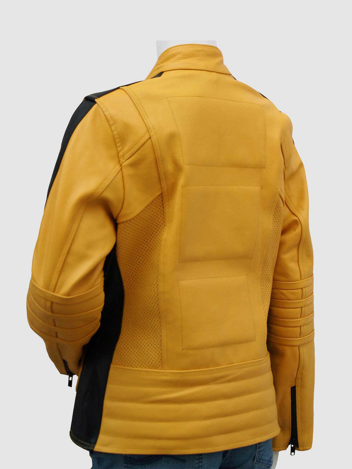 Women's Yellow Biker Leather Jacket – Motorcycle Celebrity Style