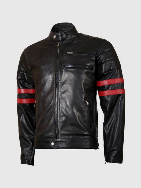 Men's Black Leather Jacket – Classic Casual Style